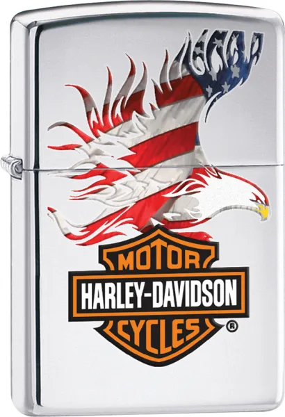 Zippo Harley Davidson Flag Lighter Model ZO28082