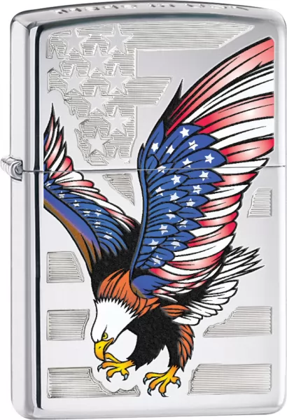 Zippo Eagle Flag lights ZO28449