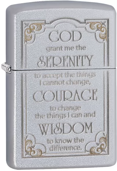 Zippo Serenity Prayer lights ZO28458