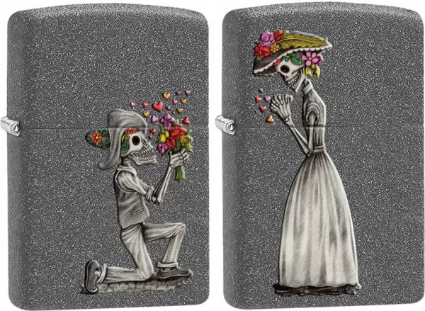 Zippo Day of Dead Skull Set lights ZO28987