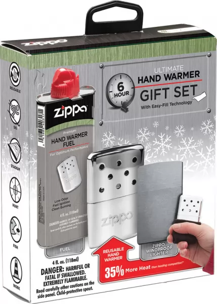 Zippo Hand Warmer 6hr Gift Set ORMD lights ZO40351
