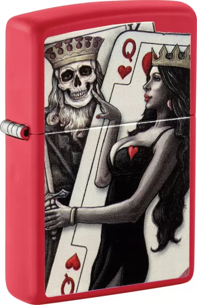 Zippo Skull King Queen Design lights ZO53301