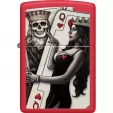 Zippo Skull King Queen Design lights ZO53301