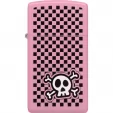 Zippo Checkered Skull Lighter lights ZO53568