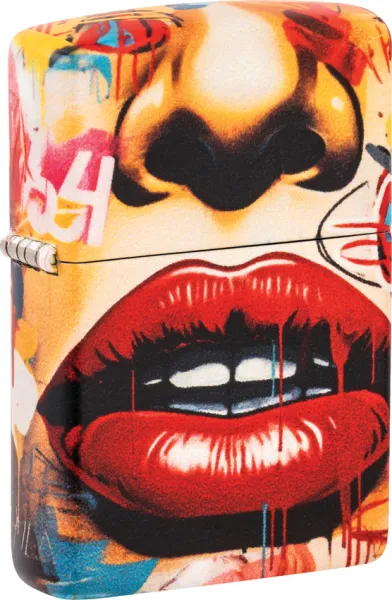 Zippo 49352 Street Art Face Design lights ZO59334