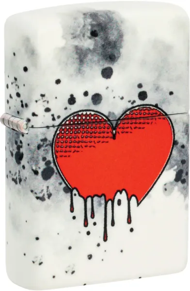 Zippo 49193 Dripping Heart Design lights ZO59335