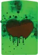 Zippo 49193 Dripping Heart Design lights ZO59335