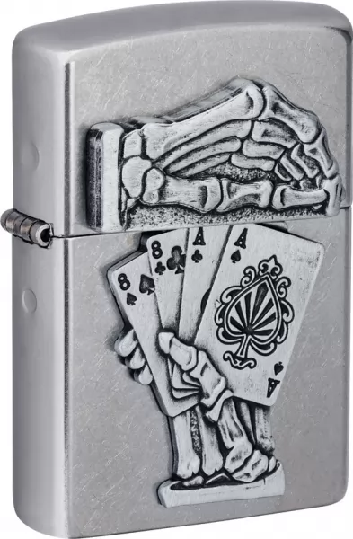 Zippo Dead Mans Hand Emblem lights ZO70262