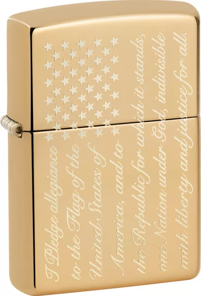 Zippo Pledge Of Allegiance Lighter lights ZO70421