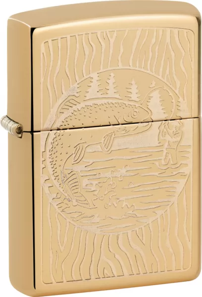 Zippo Fisherman Lighter lights ZO70434