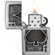 Zippo Ace of Spades Emblem Lighter lights ZO70764