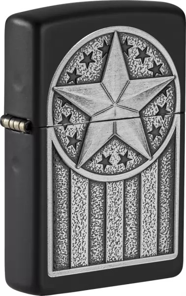 Zippo American Metal Emblem Lighter lights ZO70766