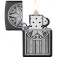 Zippo American Metal Emblem Lighter lights ZO70766