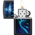 Zippo Black Light Loch Ness Design lights ZO70893