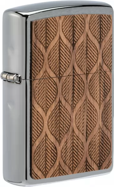 Zippo Woodchuck Walnut Leaves lights ZO70903
