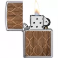 Zippo Woodchuck Walnut Leaves lights ZO70903