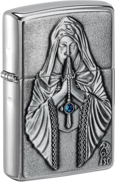 Zippo Praying Woman Emblem lights ZO71283