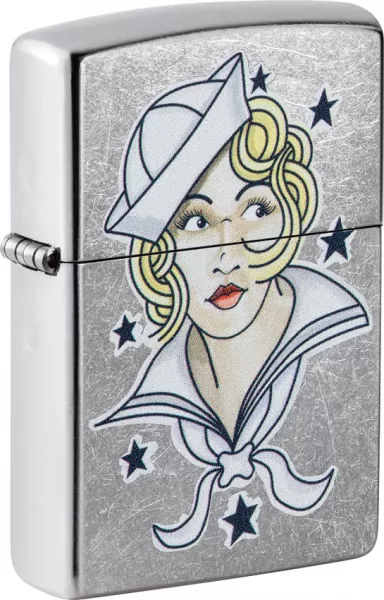 Zippo Sailor Girl Tattoo Lighter lights ZO71872