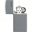 Zippo Slim Lighter Gray lights ZO71885