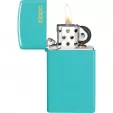 Zippo Slim Lighter Turquoise lights ZO71895