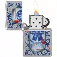 Zippo Pabst Blue Ribbon Lighter lights ZO71906