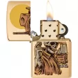Zippo Cowboy Skull Design Lighter lights ZO73669