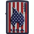 Zippo Patriotic Flame Lighter lights ZO73762