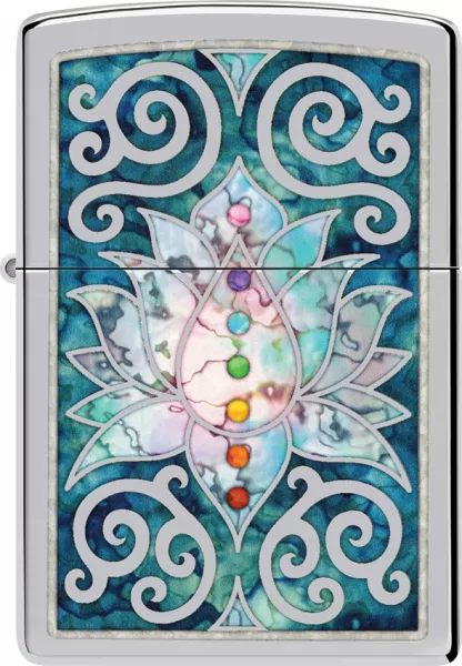 Zippo Lotus Flower Design Lighter lights ZO73871