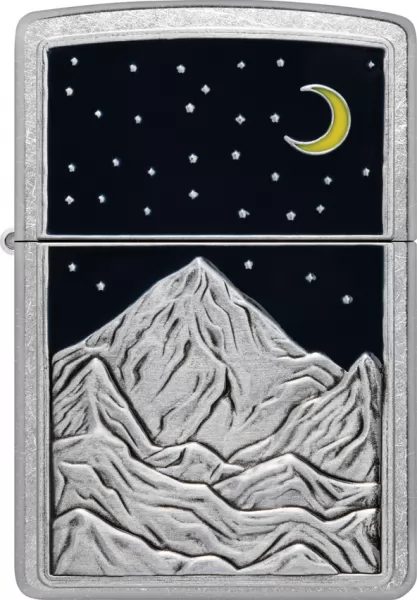 Zippo Mountain Emblem Lighter lights ZO74389