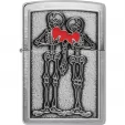 Zippo Skull Couple Lighter lights ZO74583