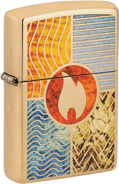 Zippo 254B Elements Of Earth Design lights ZO75525