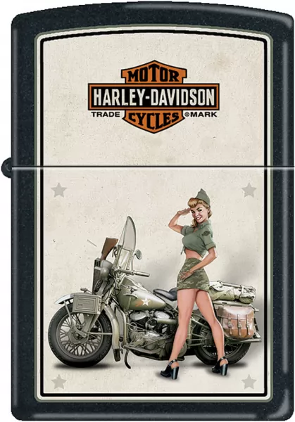Zippo Harley US Army Pinup lights ZO9939