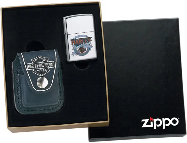 Zippo Harley Leather Pouch lights HDP6