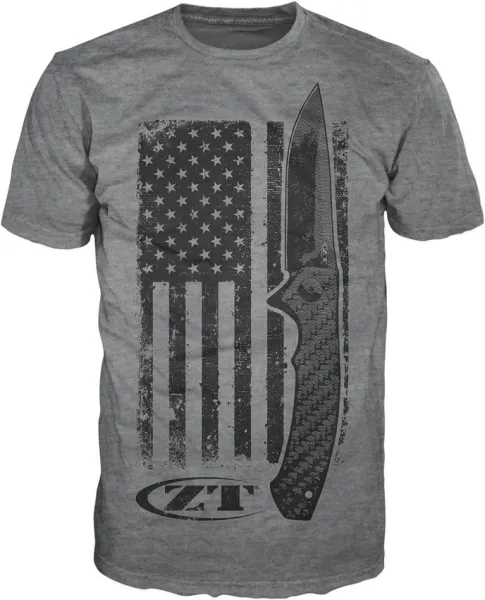 Zero Tolerance American Flag T-Shirt XL knives ZT201XL