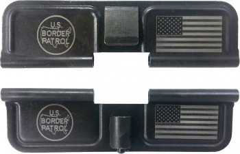 Double Sided Border Patrol USA AR-15 Laser Engraved Ejection Port Dust Cover