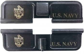 Double Sided U.S. Navy Anchor Insignia AR-15 Laser Engraved Ejection Port Dust Cover