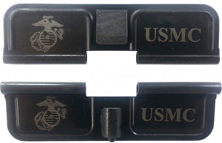 Double Sided EGA USMC AR15 Laser Engraved Ejection Port Dust Cover