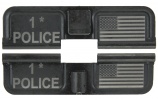 Double Sided 1* Police / USA Flag AR-15 Laser Engraved Ejection Port Dust Cover