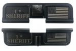 Double Sided 1* Sheriff / USA Flag AR-15 Laser Engraved Ejection Port Dust Cover