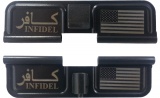 Double Sided Infidel USA AR-15 Laser Engraved Ejection Port Dust Cover