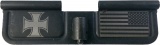 Firefighter Iron Cross USA Flag AR-15 Laser Engraved Ejection Port Dust Cover