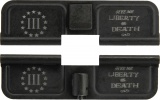 Double Sided Three Percenter Give me Liberty or Death AR-15 Laser Engraved Ejection Port Dust Cover
