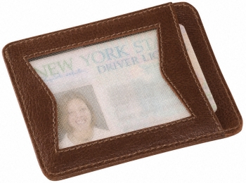 Zippo I.d. Card Case Brown Leather lights 122214
