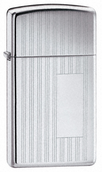 Zippo high polish chrome ribbon lighter (model 1615)