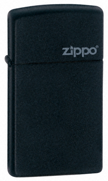 Zippo Black Matte W-zippo Logo lights 1618L