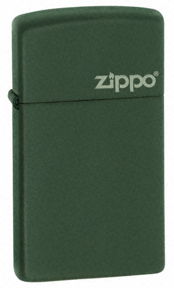 Zippo Green Matte W-zippo Logo lights 1627L