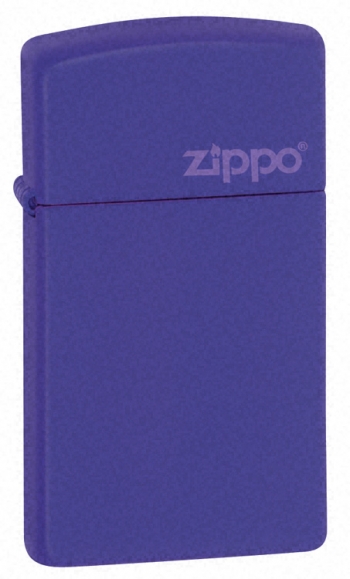 Zippo Slim Purple Matte W-zippo Logo lights 1637L