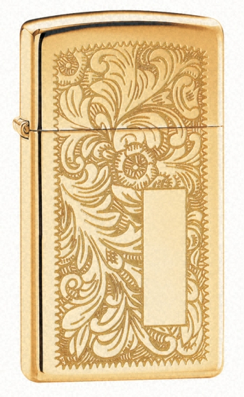 Zippo High Polish Brass 1652B Venetian Lighter