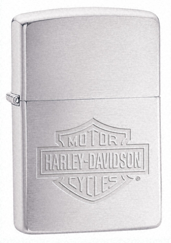 Zippo brushed chrome bar and shield (ZO24776) 200HDH199