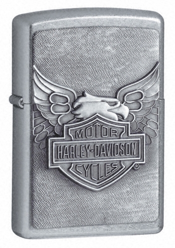 Zippo Iron Eagle Street chrome lighter (model 20230)